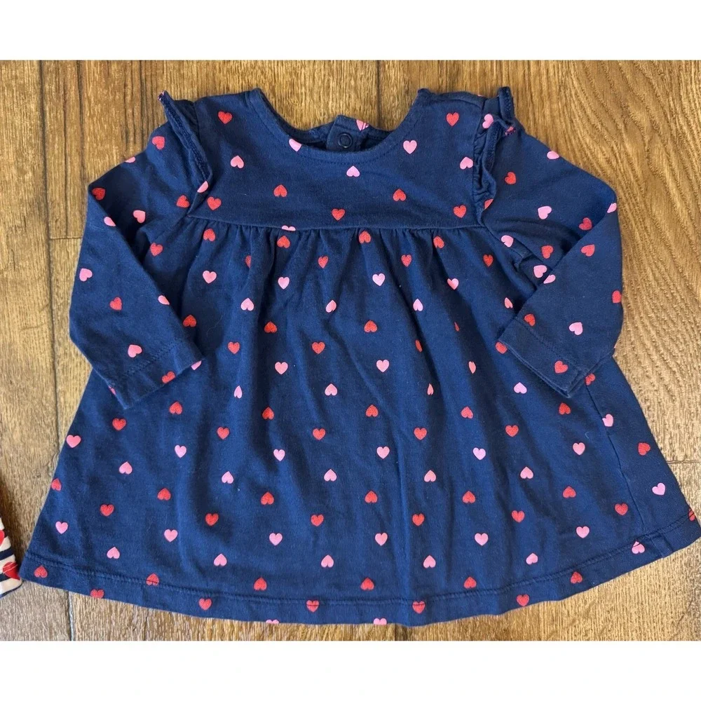 Carters Baby Girl‎ Clothes Lot 3 Months Dresses Outfits Fall Long Sleeved Hearts